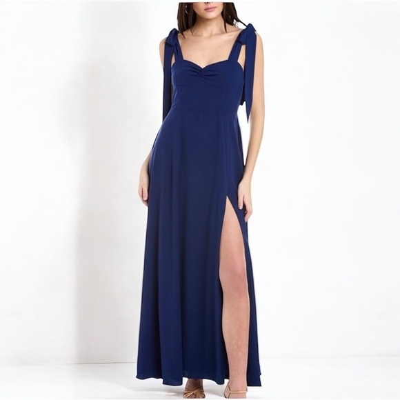 🌻NEW Alexia Admor Blue Arya Sweetheart Neckline Sleeveless Maxi Dress Size 10 - Picture 1 of 11